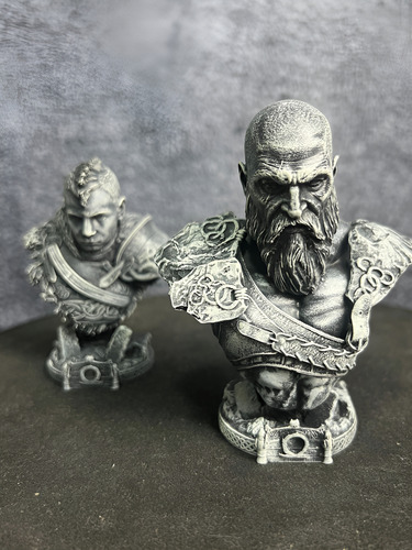Kratos E Artreus God Of War Playstation Cinza-escuro - Mídia 2