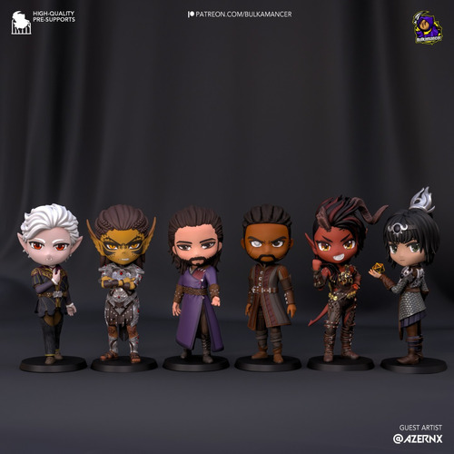 Coleção Chibi Baldur's Gate 6 Personagens - Mídia 6