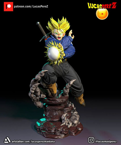 Trunks Futuro Ssj2 Dragon Ball Mangá - Mídia 2