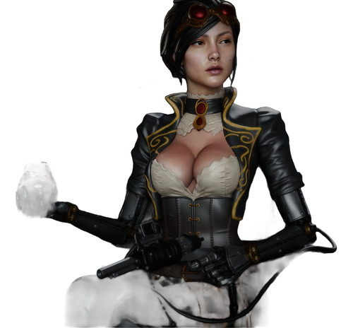Mulher Steampunk Vitoriana Gótica Ciborgue