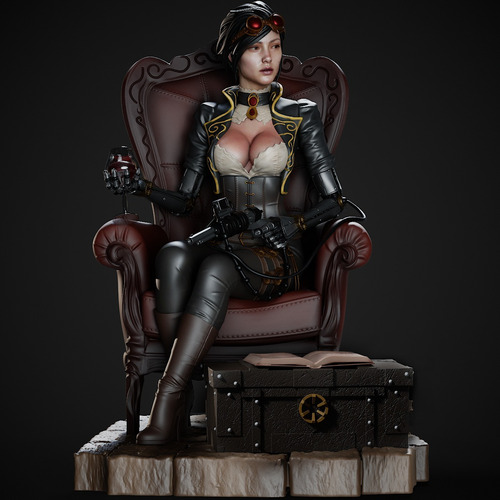 Mulher Steampunk Vitoriana Gótica Ciborgue - Mídia 2