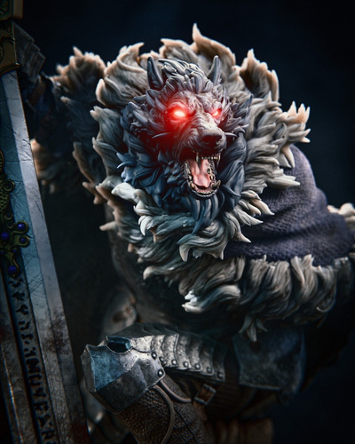 Blaidd Wolf Elden Ring Jogo Lobo - Mídia 2