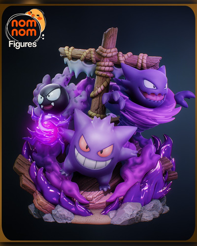 Chibi Gengar Haunter Gastly Fantasmas Pokémon - Mídia 2
