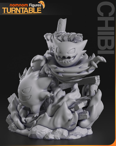 Chibi Gengar Haunter Gastly Fantasmas Pokémon - Mídia 4