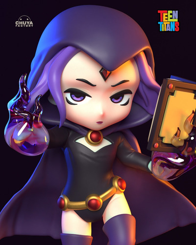 Ravena Raven Teen Titans Dc Comics Chibi - Mídia 9