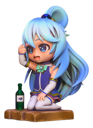 Aqua Konosuba Deusa Clériga Chibi
