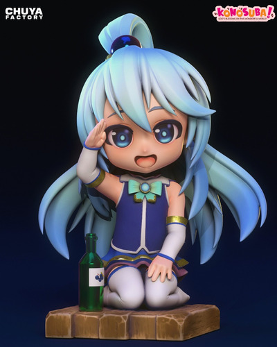 Aqua Konosuba Deusa Clériga Chibi - Mídia 4