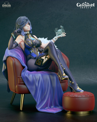 Yelan Genshin Impact Liyue Dama Negra 1:6 - Mídia 8