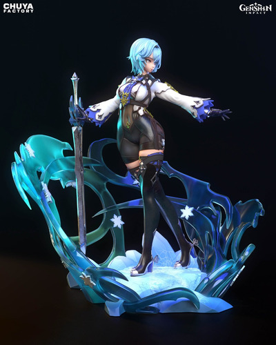 Eula Genshin Impact Jogo Espadachim Cryo - Mídia 2