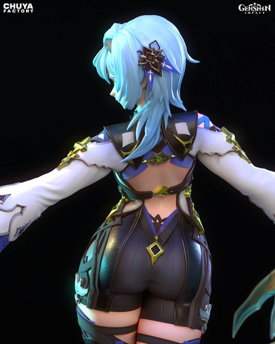 Eula Genshin Impact Jogo Espadachim Cryo - Mídia 5