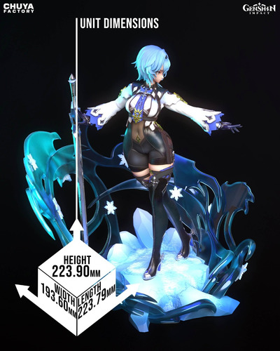 Eula Genshin Impact Jogo Espadachim Cryo - Mídia 7