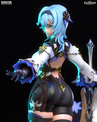 Eula Genshin Impact Jogo Espadachim Cryo - Mídia 8