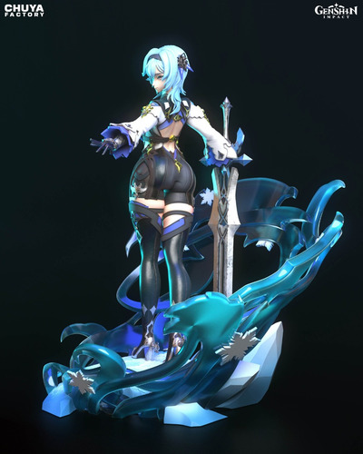 Eula Genshin Impact Jogo Espadachim Cryo - Mídia 9