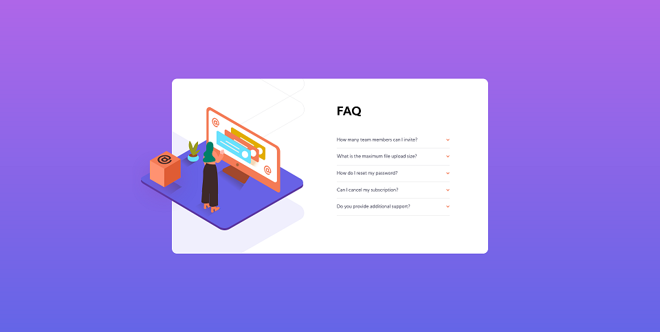 FAQ Accordion Card
