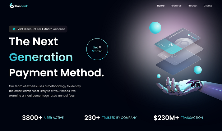 Hoobank Landing Page
