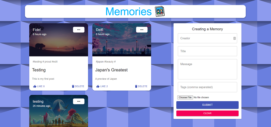 Memories (MERN)