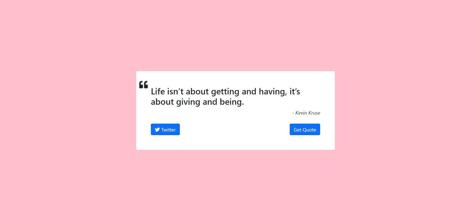 Random Quote Generator