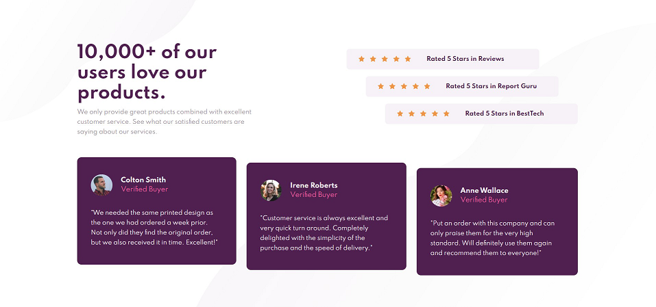 Social Proof Section