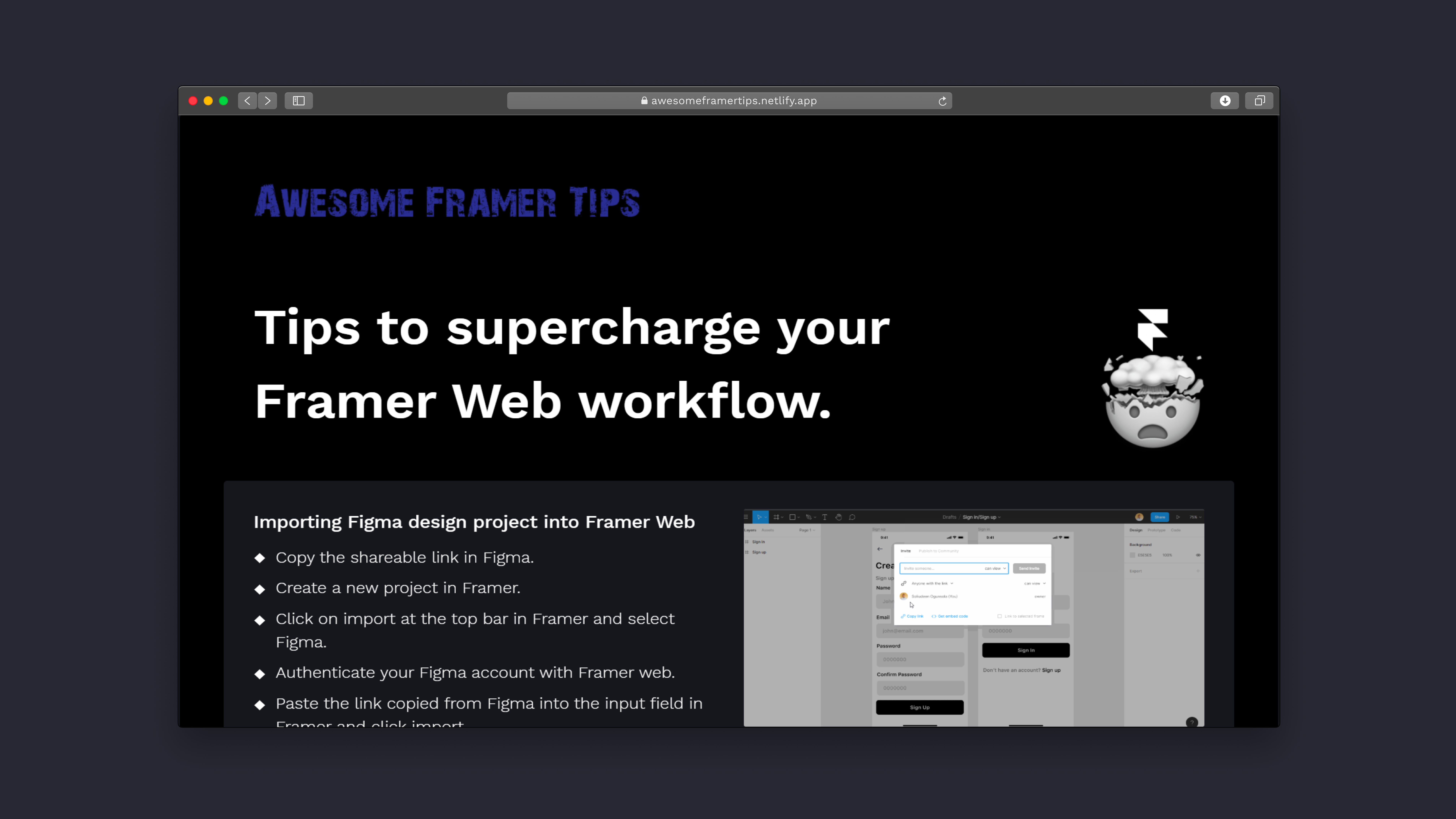 Awesome Framer Tips