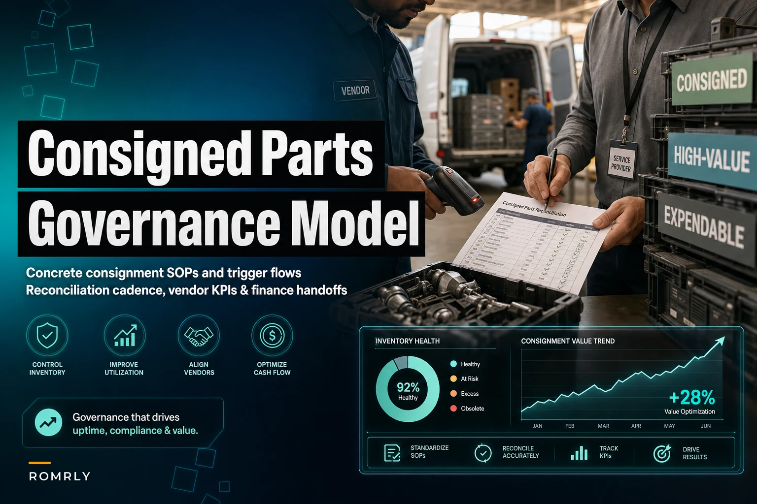 Vendor consignment model for spare-parts governance