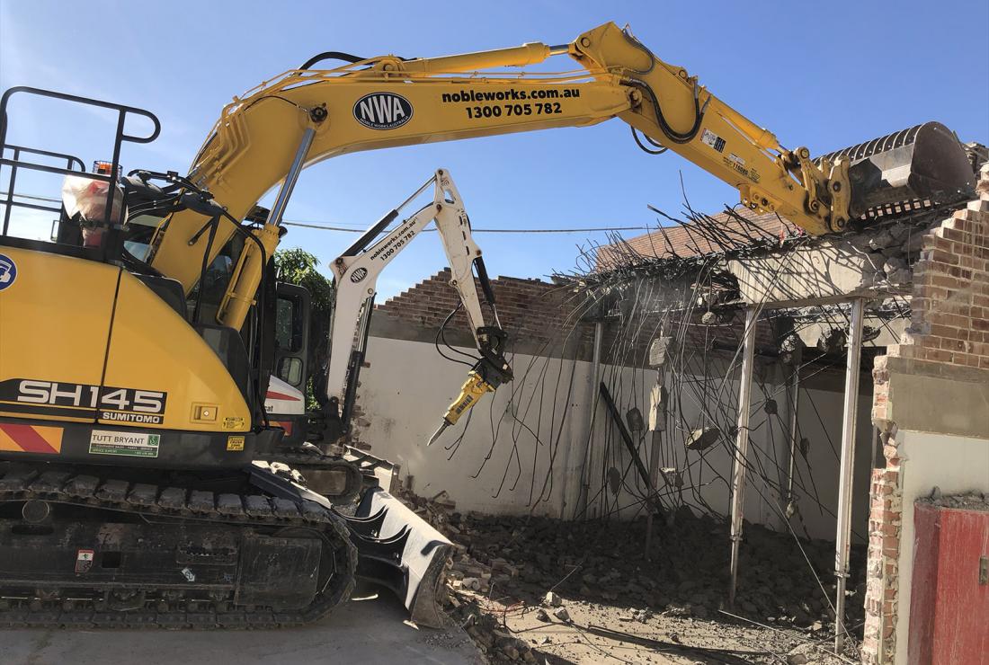Common methods used for house demolition | Noble Works Australia