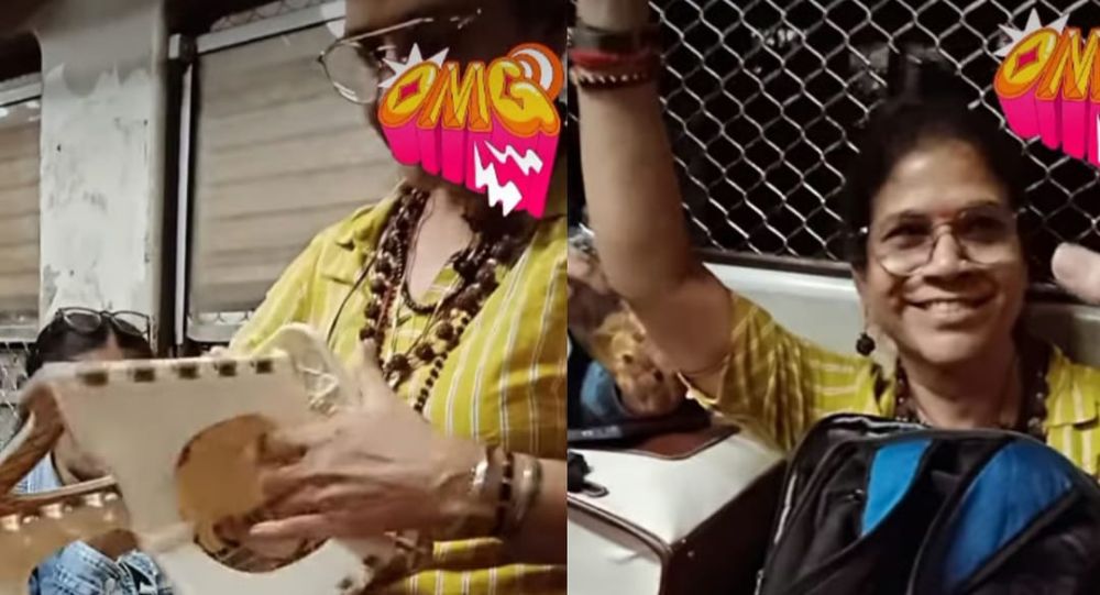 मुंबई की एक महिला द्वारा भीड़भाड़ वाली लोकल ट्रेन में 'जुगाड़ू सीट' पर बैठने का तरीका इंटरनेट पर खूब सराहा गया