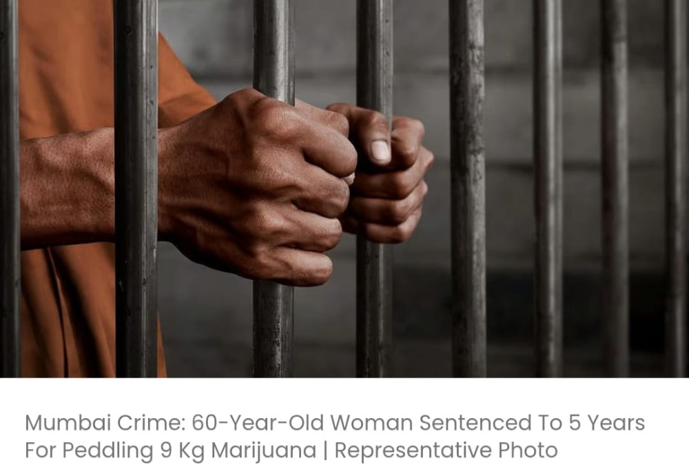 60 वर्षीय महिला को 9 किलो गांजा बेचने के आरोप में 5 साल की सजा सुनाई गई