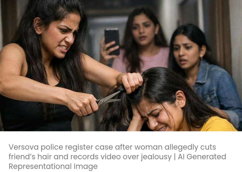 वर्सोवा में 21 वर्षीय महिला ने जबरदस्ती अपनी सहेली के बाल काटे, बॉयफ्रेंड से झगड़े के बाद घटना का वीडियो बनाया; 3 लोगों के खिलाफ एफआईआर दर्ज