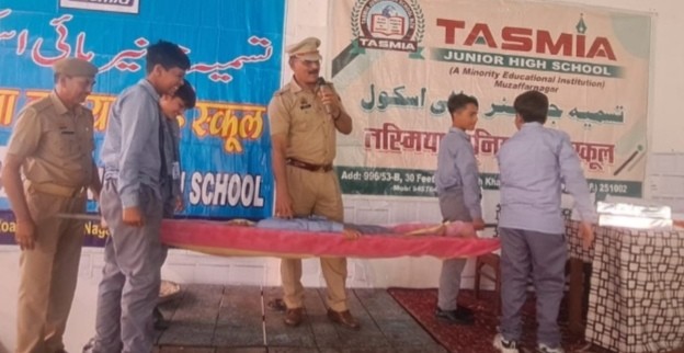 तस्मिया जूनियर हाई स्कूल मे अग्नि सुरक्षा जागरूकता कार्यक्रम का शानदार आयोजन