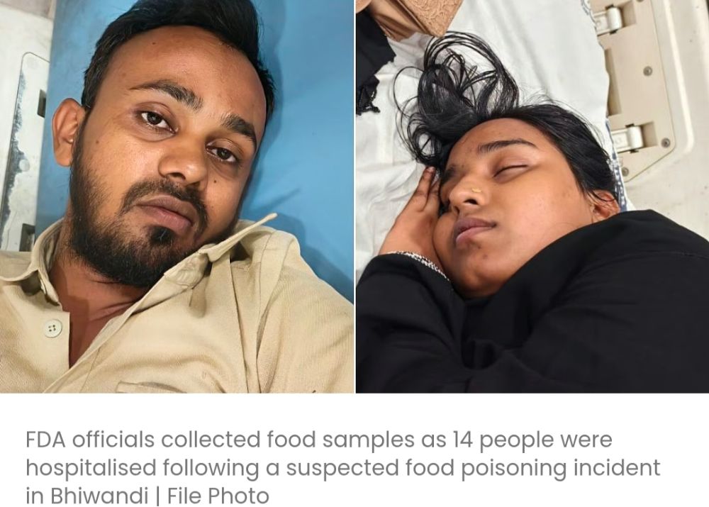 भिवंडी में फ़ूड पॉइज़निंग का डर: शावर्मा खाने के बाद 14 लोग अस्पताल में भर्ती; FDA ने सैंपल लिए, पुलिस जांच जारी