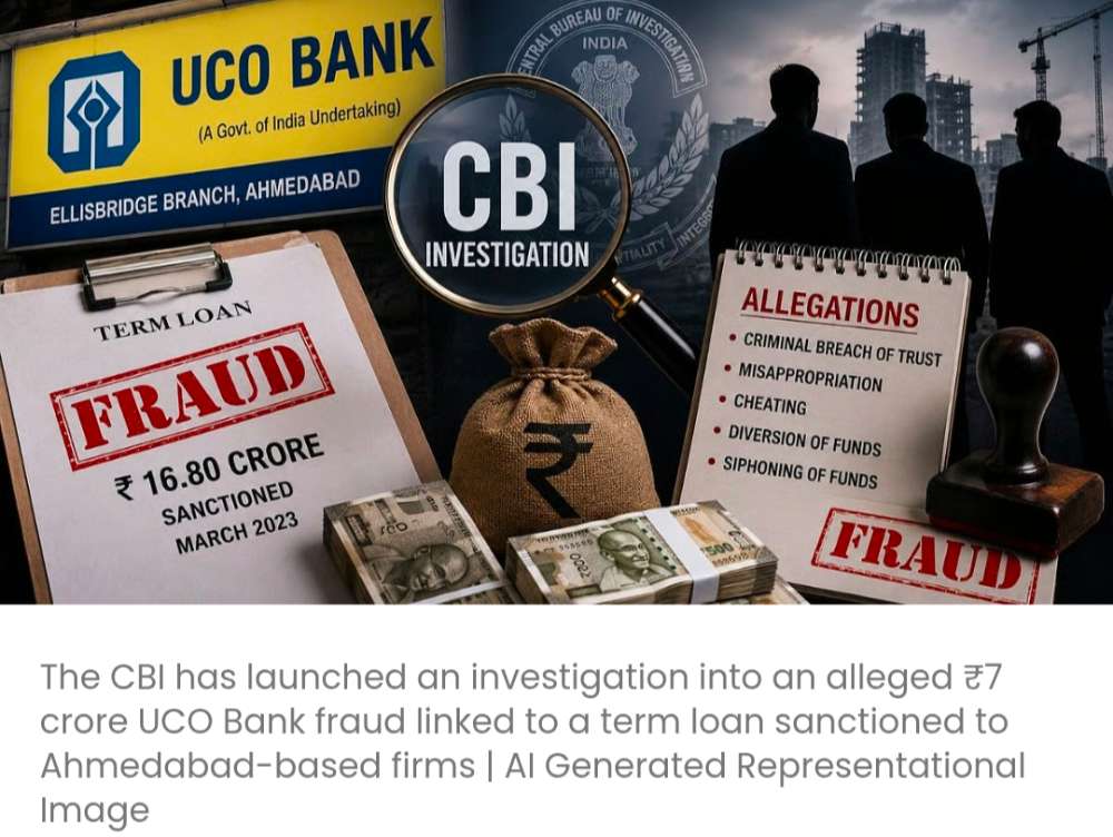 अहमदाबाद की कंपनियों से जुड़े UCO बैंक के ₹7 करोड़ के घोटाले की CBI जांच कर रही है