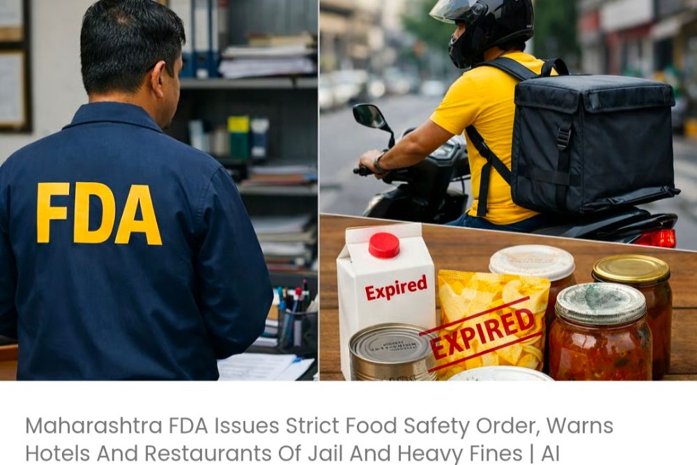 महाराष्ट्र FDA ने फ़ूड सेफ़्टी का सख़्त आदेश जारी किया; होटलों और रेस्टोरेंट को जेल और भारी जुर्माने की चेतावनी दी