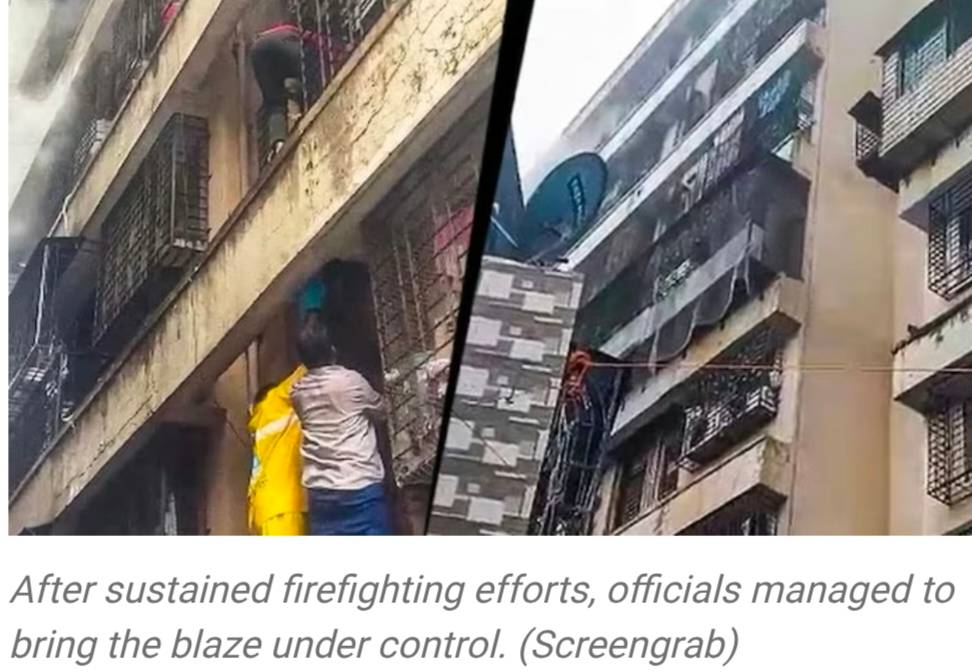 अंधेरी की एक इमारत में आग लगी; बचने के लिए तीसरी और चौथी मंज़िल से कूदे लोग