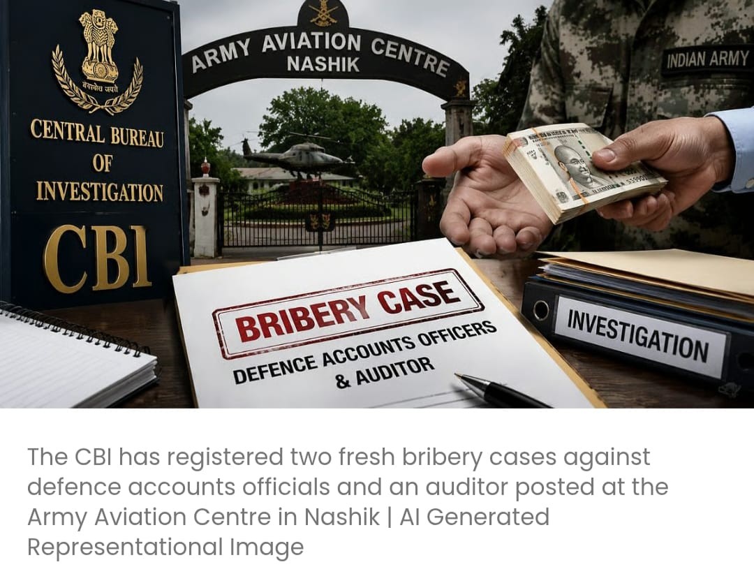 CBI ने नासिक के आर्मी ऑडिटर के खिलाफ़ कर्मचारियों के सही पेमेंट को मंज़ूरी देने के बदले रिश्वत लेने का नया मामला दर्ज किया है