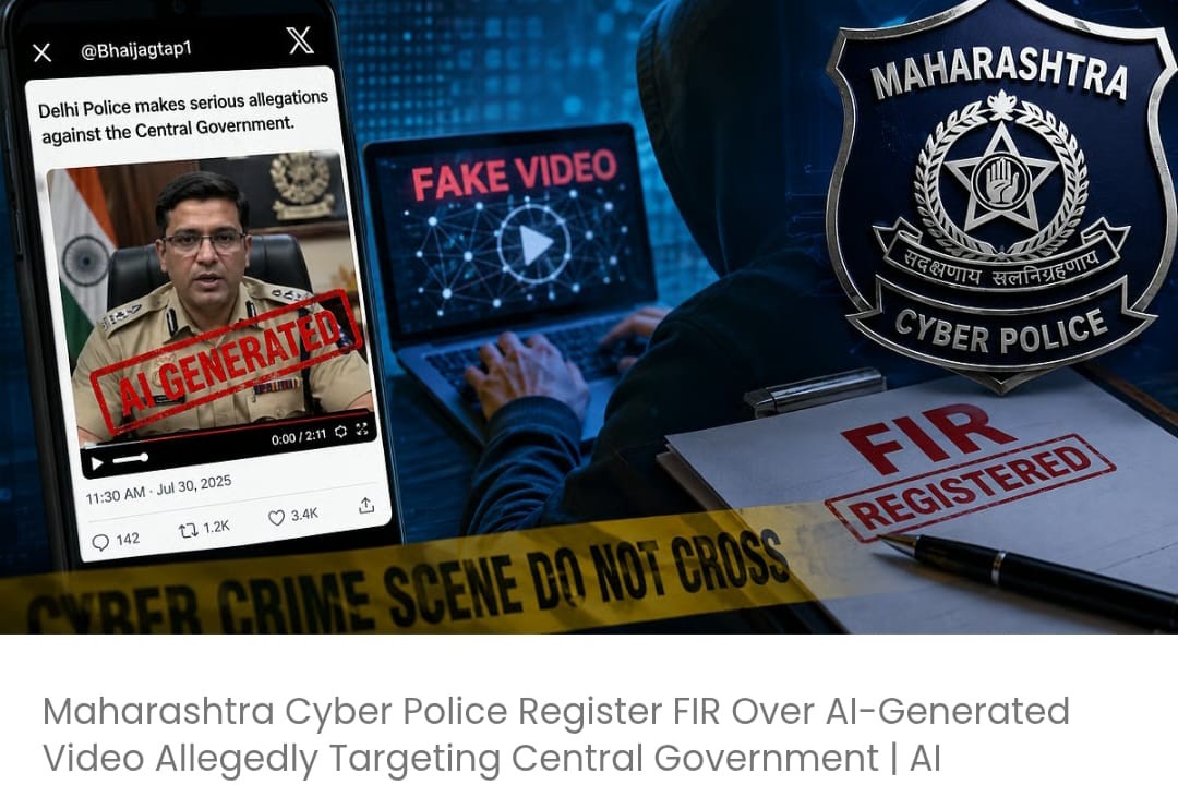 महाराष्ट्र साइबर पुलिस ने केंद्र सरकार को निशाना बनाने वाले AI-जनरेटेड वीडियो के मामले में FIR दर्ज की है