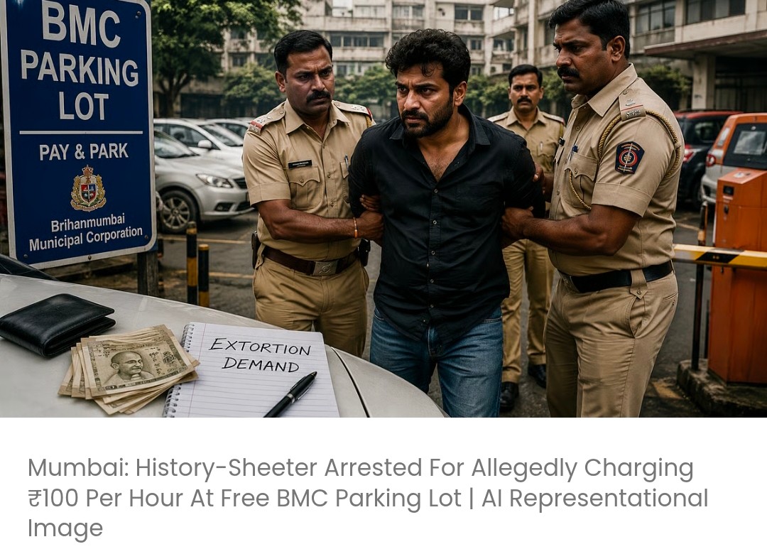 BMC की मुफ़्त पार्किंग में कथित तौर पर प्रति घंटा ₹100 वसूलने के आरोप में हिस्ट्री-शीटर गिरफ़्तार