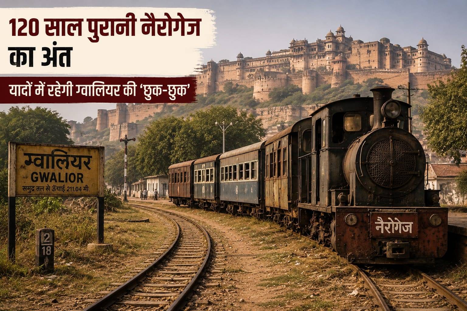 120 साल पुरानी नैरोगेज का अंत, ग्वालियर से उखड़ेगी पटरी