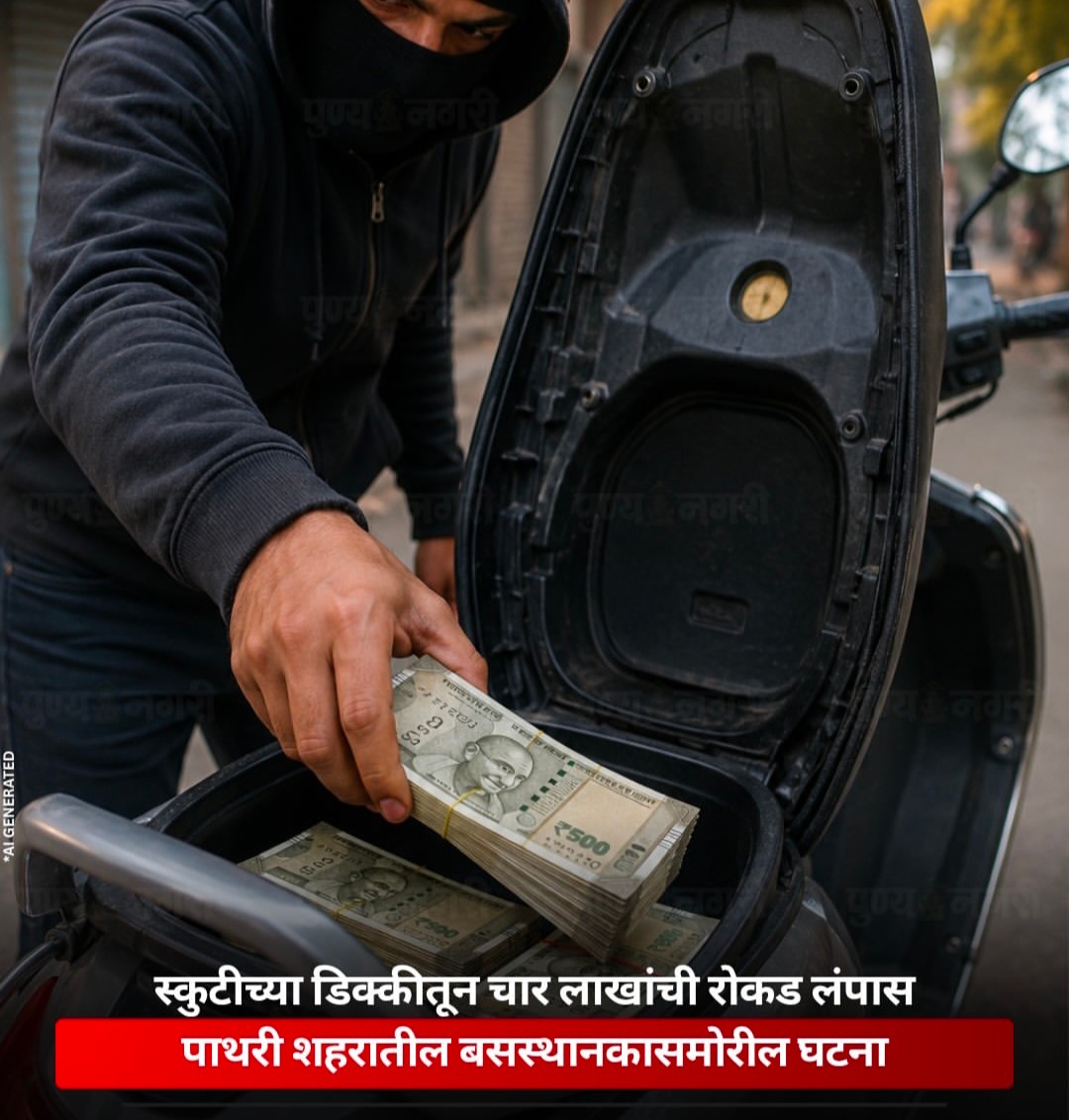 स्कूटी की डिक्की से 4 लाख रुपये की चोरी, जेरॉक्स दुकान के सामने खड़ी थी गाड़ी