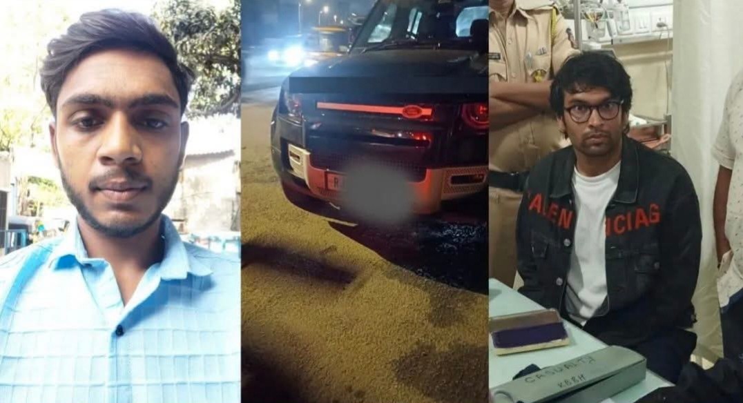 मुंबई के बांद्रा रिक्लेमेशन इलाके में तेज रफ्तार लग्जरी SUV की टक्कर