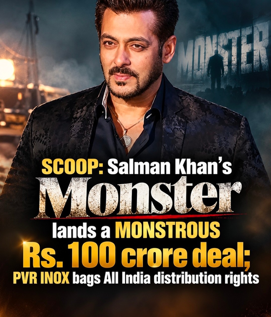 सलमान खान की फिल्म 'मॉन्स्टर' ने रिलीज से पहले किया बड़ा धमाका, PVR INOX ने 100 करोड़ में खरीदे डिस्ट्रीब्यूशन राइट्ससुपरस्टार सलमान खान की आगामी एक्शन-एंटरटेनर फिल्म 'मॉन्स्टर' (Monster) को लेकर बॉक्स ऑफिस पर अभी से ही बड़ी हलचल शुरू हो गई है।