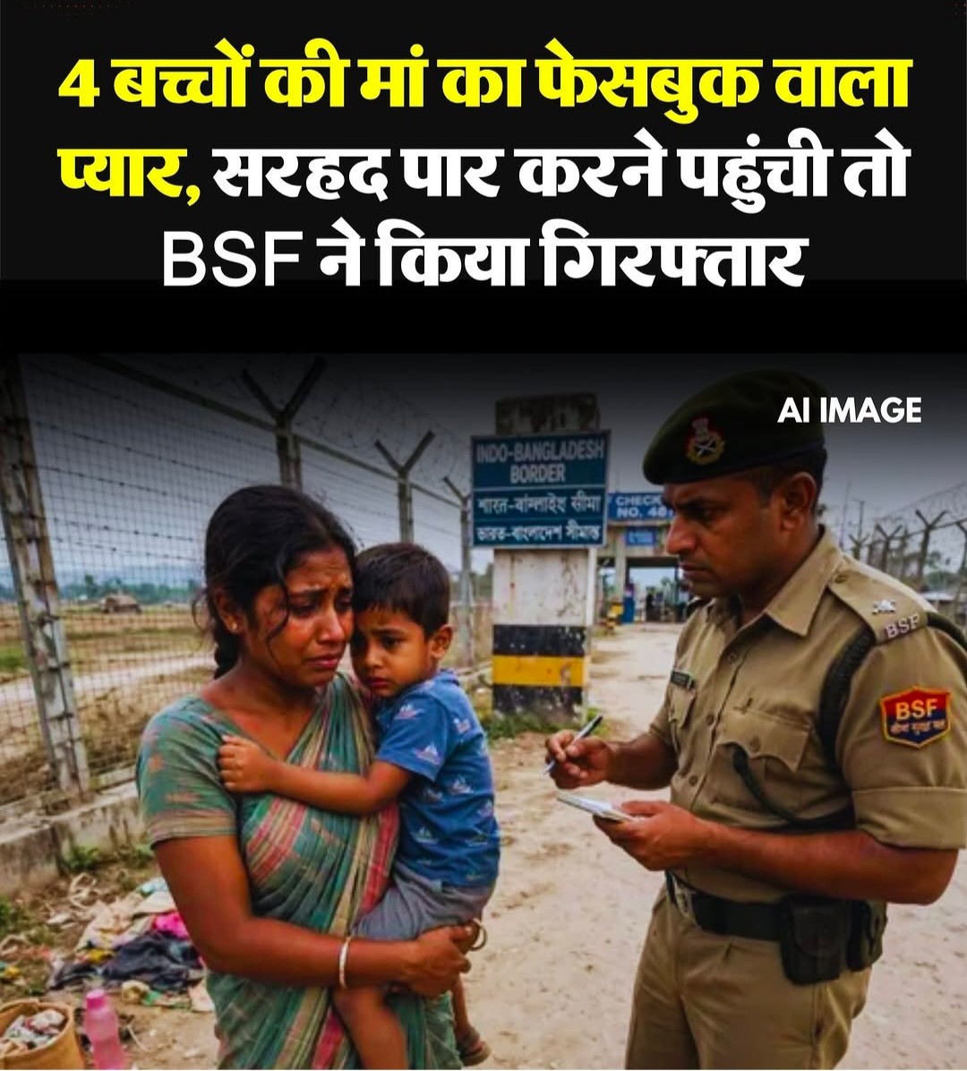 फेसबुक पर प्यार के बाद अवैध रूप से भारत में घुस रही बांग्लादेशी महिला गिरफ्तार