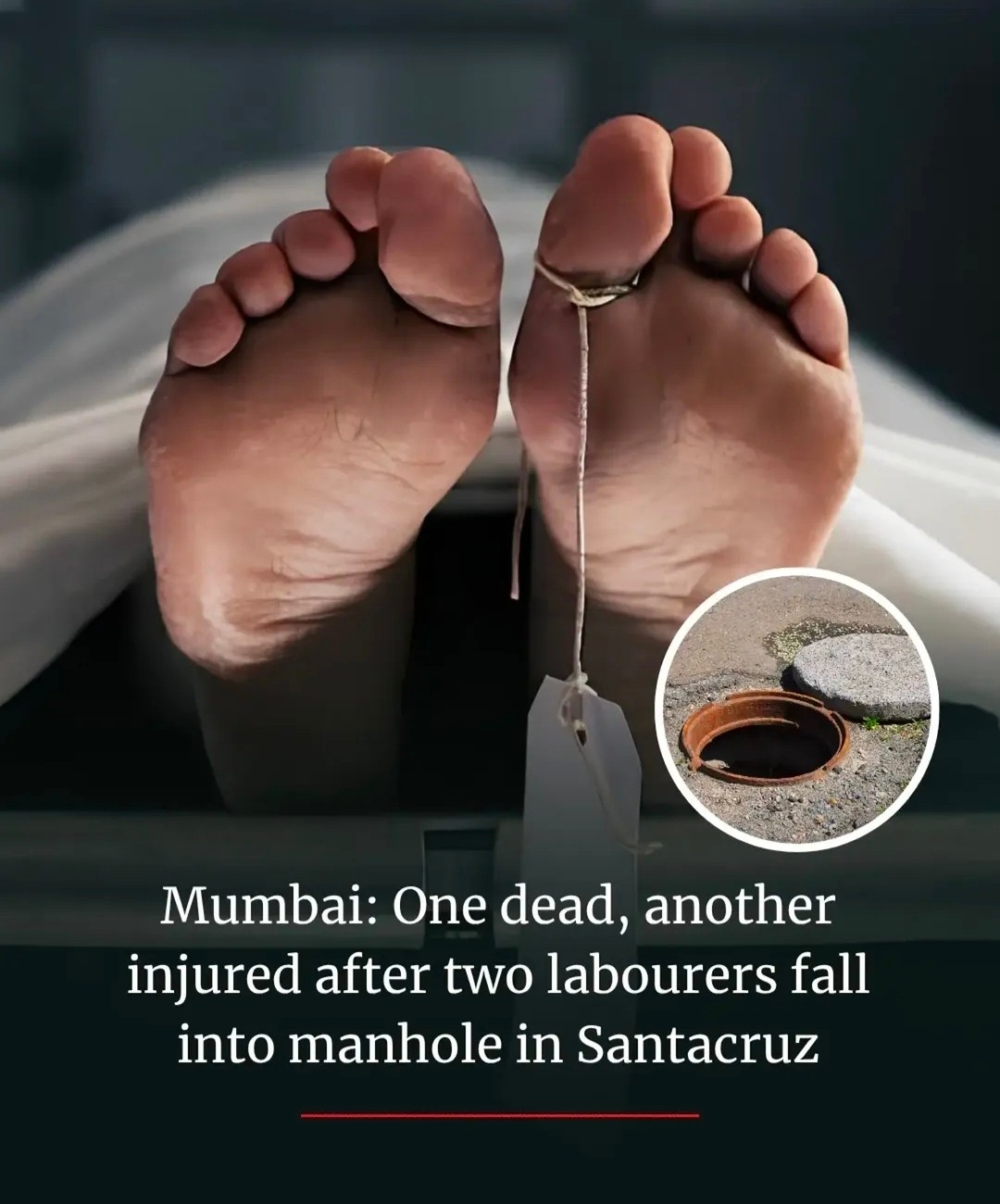 मुंबई के सांताक्रुज़ ईस्ट में मैनहोल में गिरने से एक सफाई कर्मचारी की मौत, दूसरा गंभीर रूप से घायल
