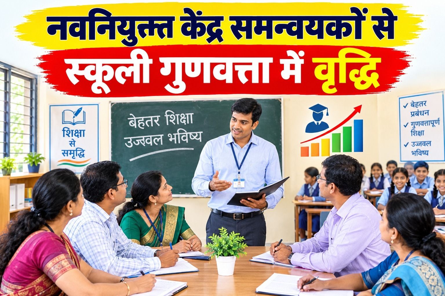 नवनियुक्त केंद्र समन्वयकों से स्कूली गुणवत्ता में वृद्धि