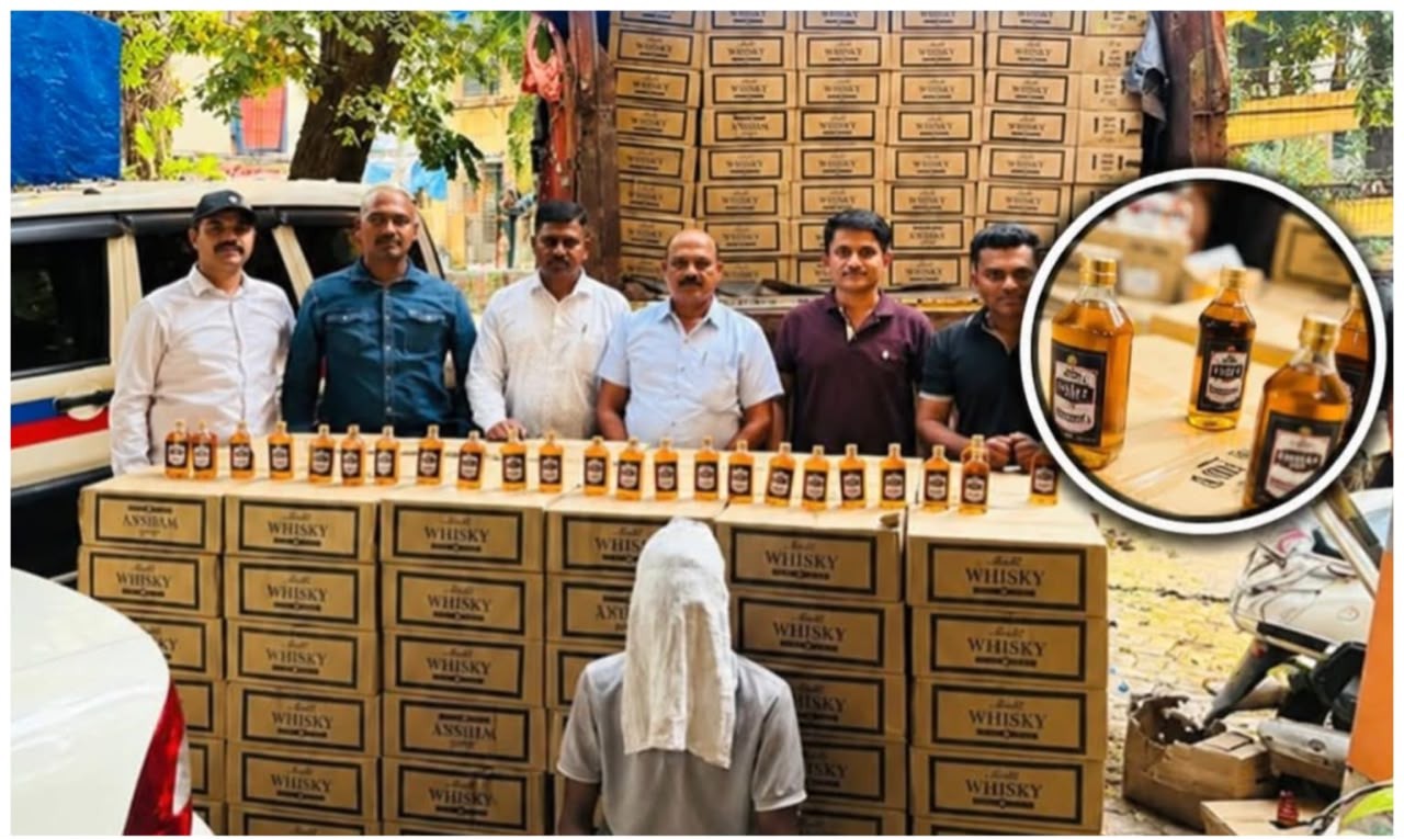 नवी मुंबई: ऐरोली में राज्य आबकारी विभाग की बड़ी कार्रवाई, ₹1.30 करोड़ की अवैध शराब के साथ ट्रक जब्त, एक गिरफ्तार