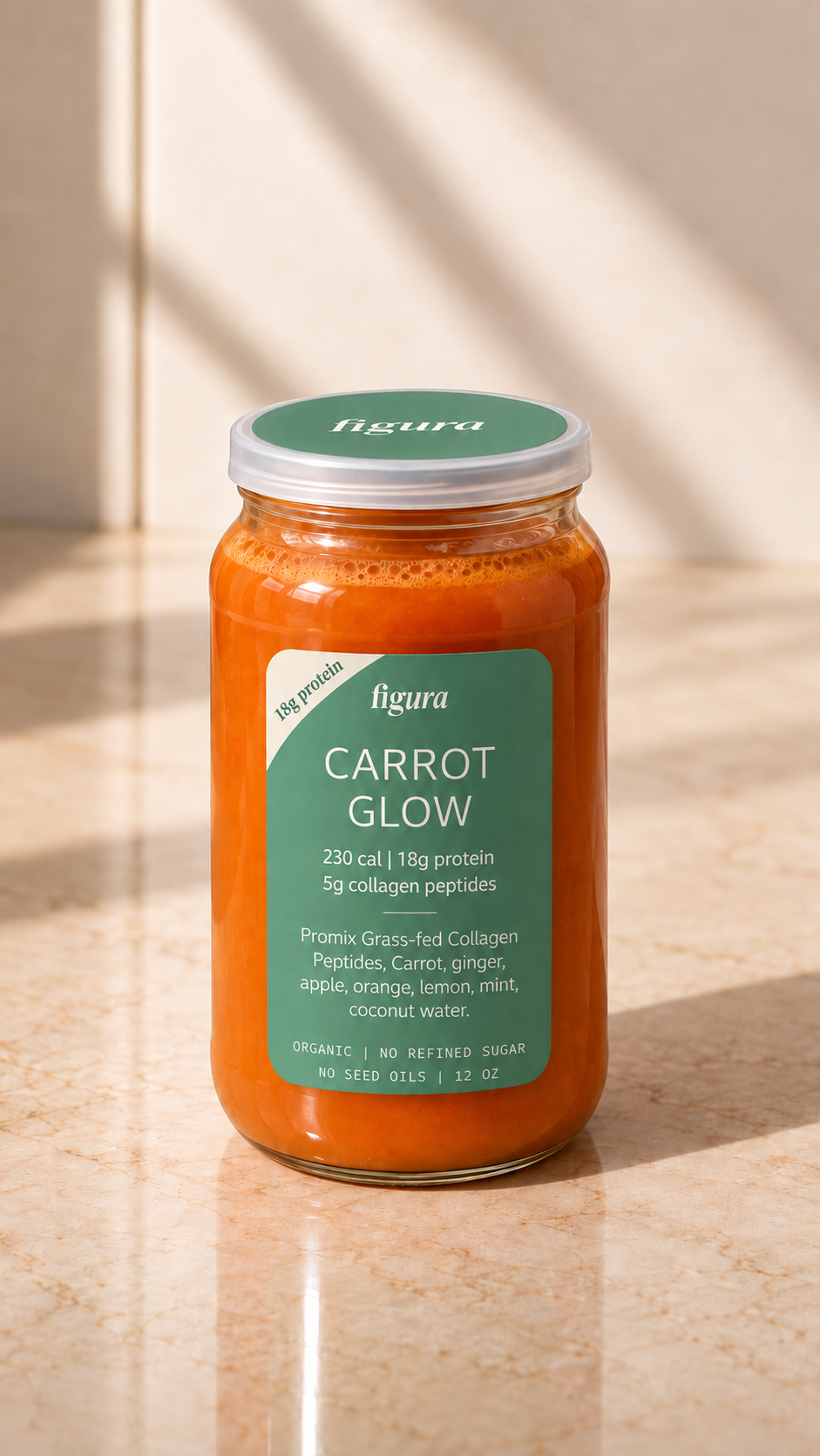 Carrot glow w/18g protein & 5g collagen