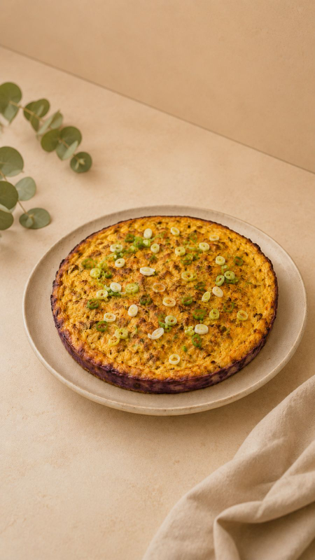 Leek & spinach quiche