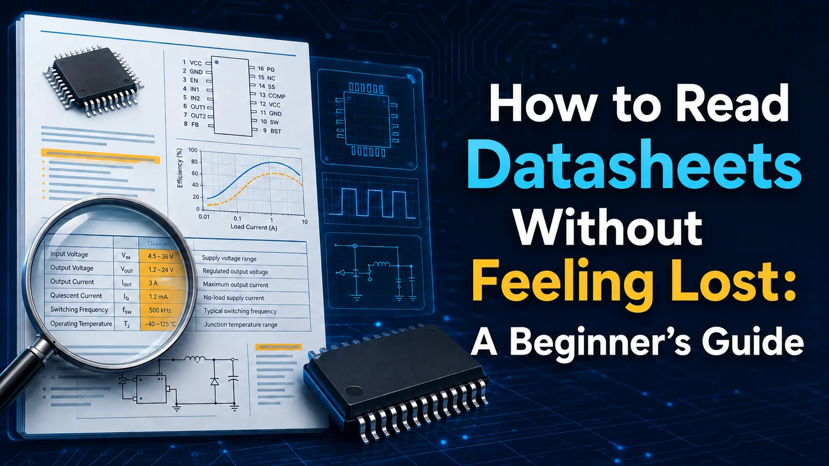كيف تقرأ البيانات الفنية (Datasheets) دون أن تشعر بالضياع: دليل للمبتدئين