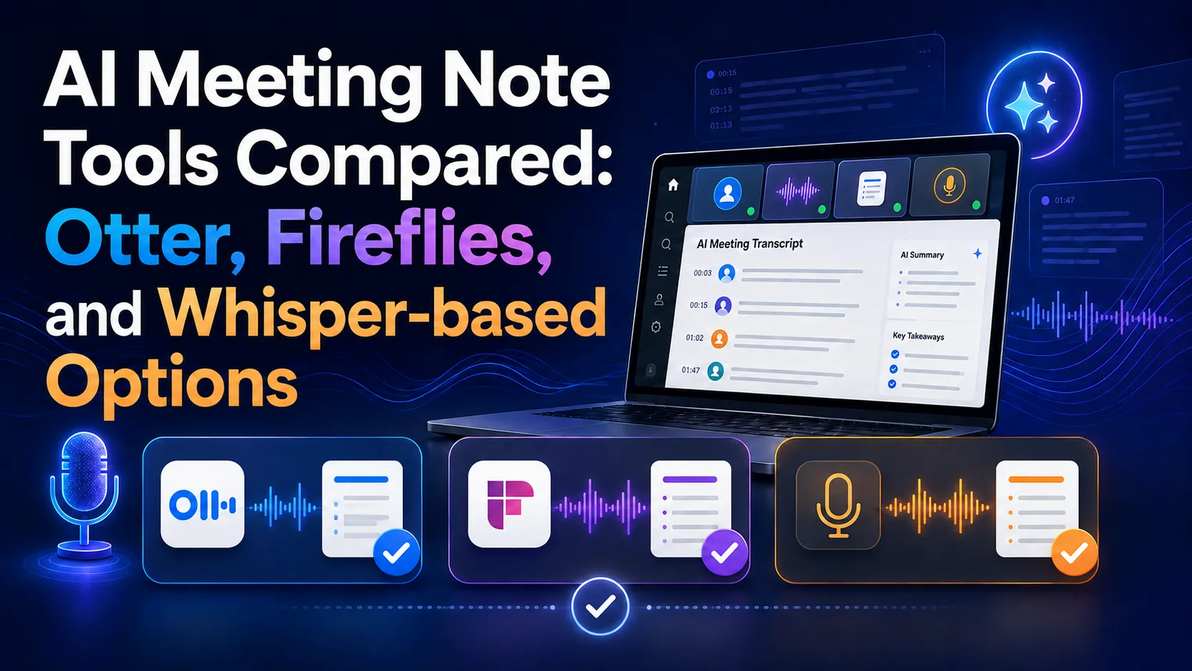 مقارنة أدوات تدوين الملاحظات بالذكاء الاصطناعي: Otter و Fireflies وخيارات Whisper