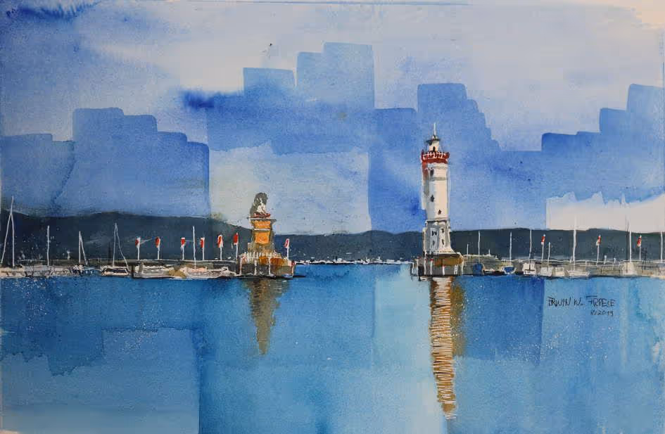 Lindau Hafeneinfahrt