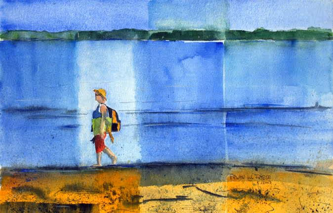 Menschen am Elbstrand 2